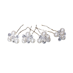 Crystal and Pearl Hairpins