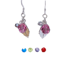 CRYSTAL leaf earrings